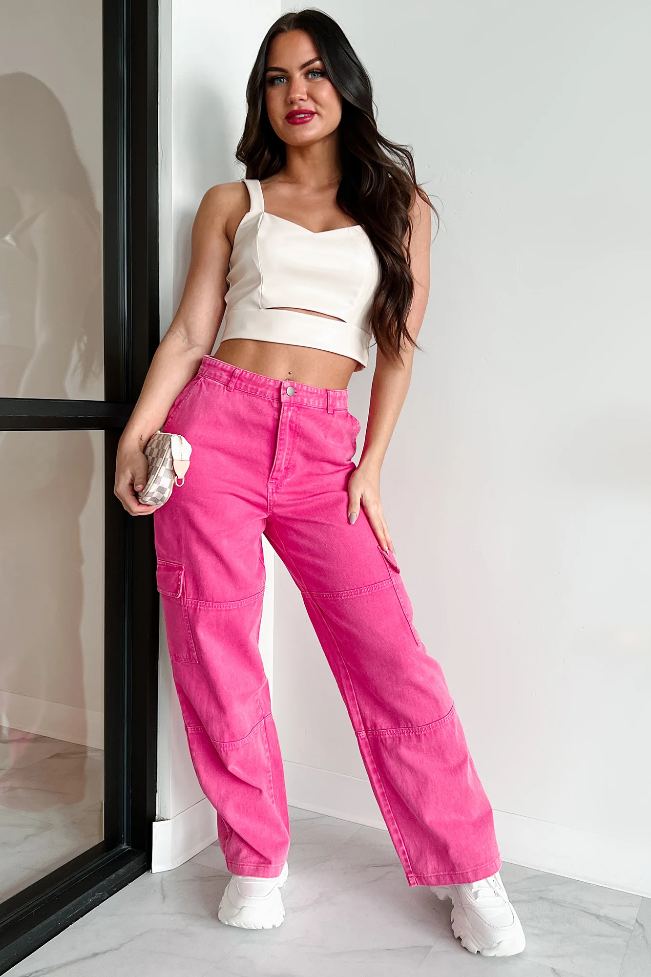 Memorable Encounter Faux Leather Crop Top (Ivory) - Image 16