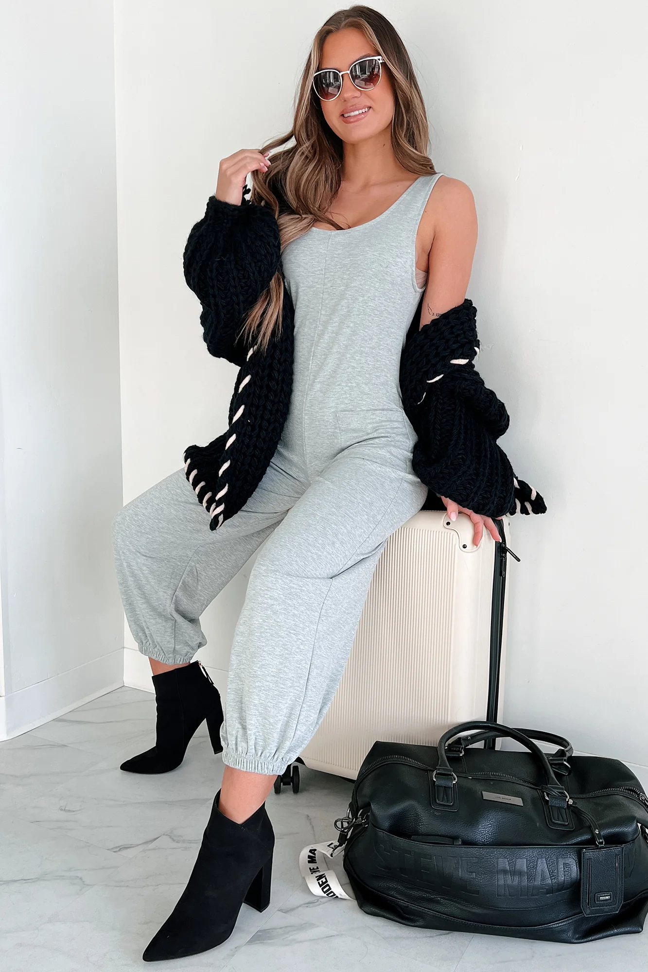 We Grew Apart Sleeveless Scoop Neck Jumpsuit (Heather Grey) - Image 5